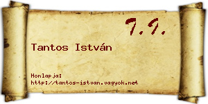 Tantos István névjegykártya